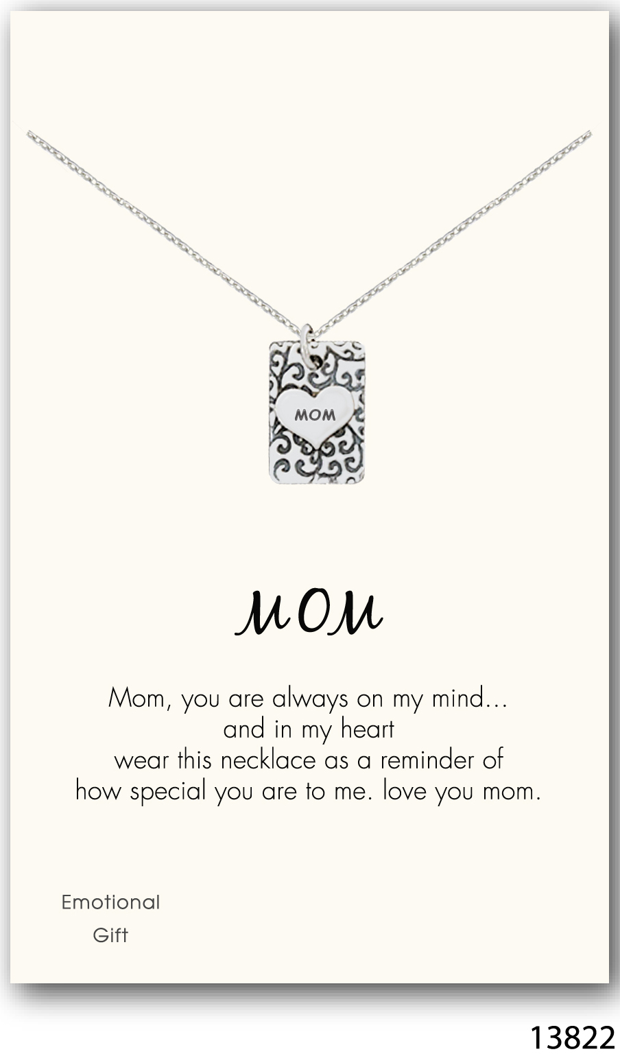 Mom silver pendant